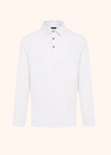 Kiton white poloshirt for man, in cotton