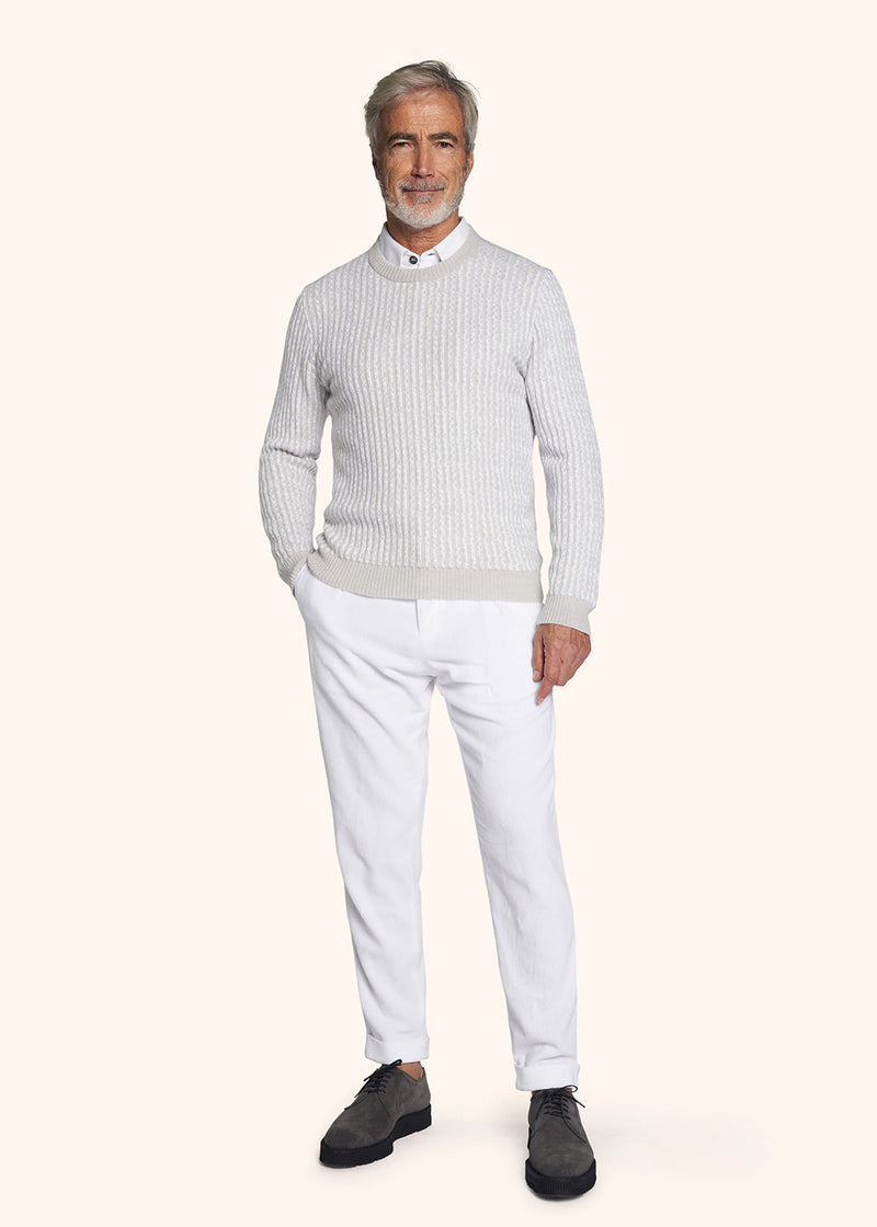 Kiton white poloshirt for man, in cotton 5