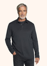 Kiton dark grey poloshirt for man, in cotton 2