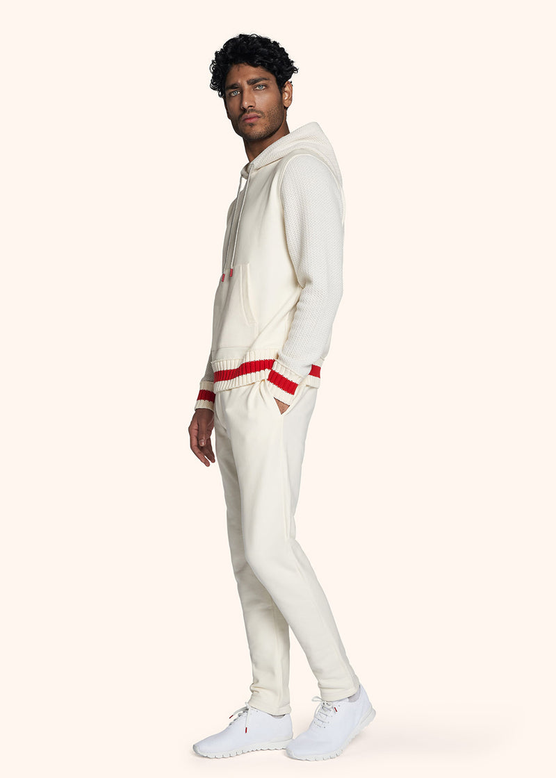 Kiton white jump suit for man, in cotton 2
