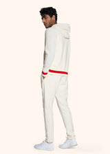 Kiton white jump suit for man, in cotton 3