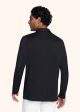 Kiton black jersey polo for man, in cotton 3