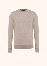 Kiton medium beige sweater for man, in cashmere