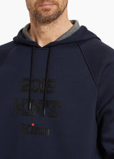 KNT blue/dark grey jersey w/hood, in viscose 4