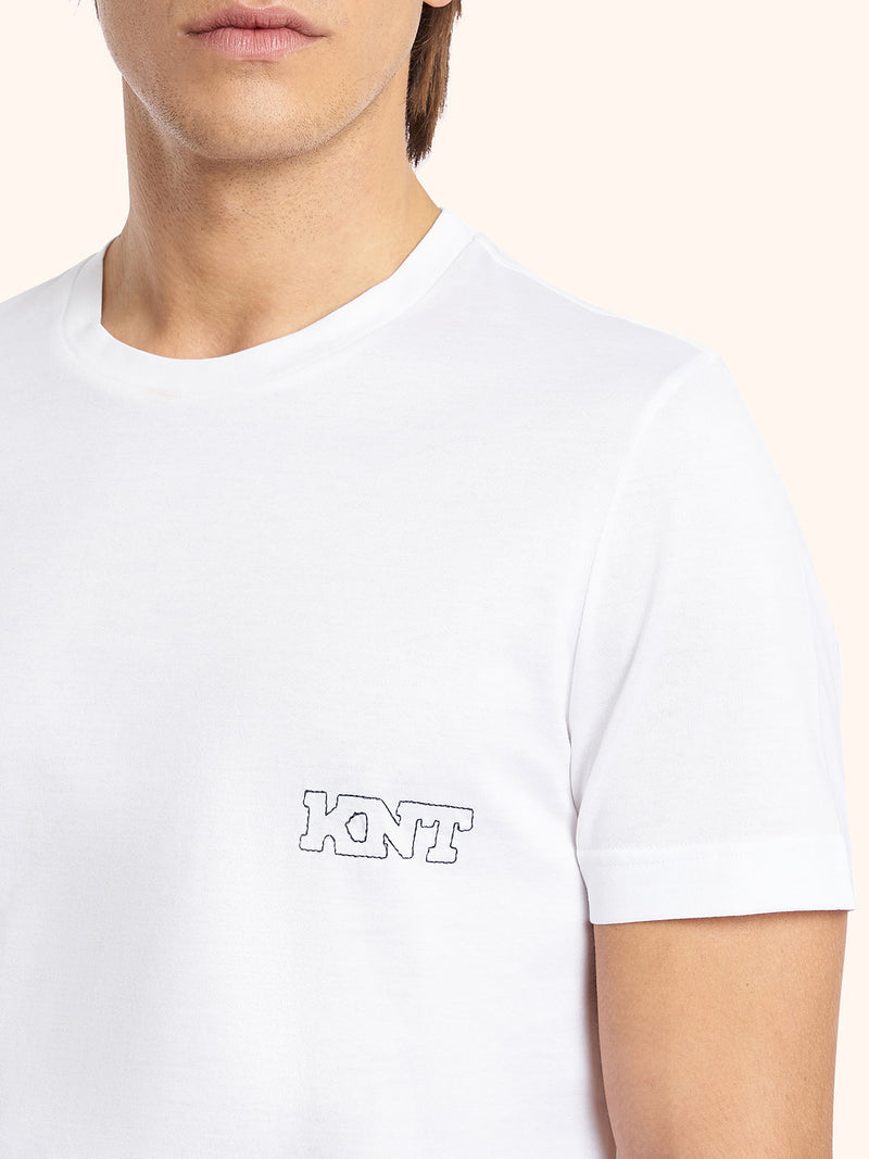 KNT white t-shirt s/s, in cotton 4