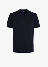 KNT navy blue jersey polo, in cotton 1