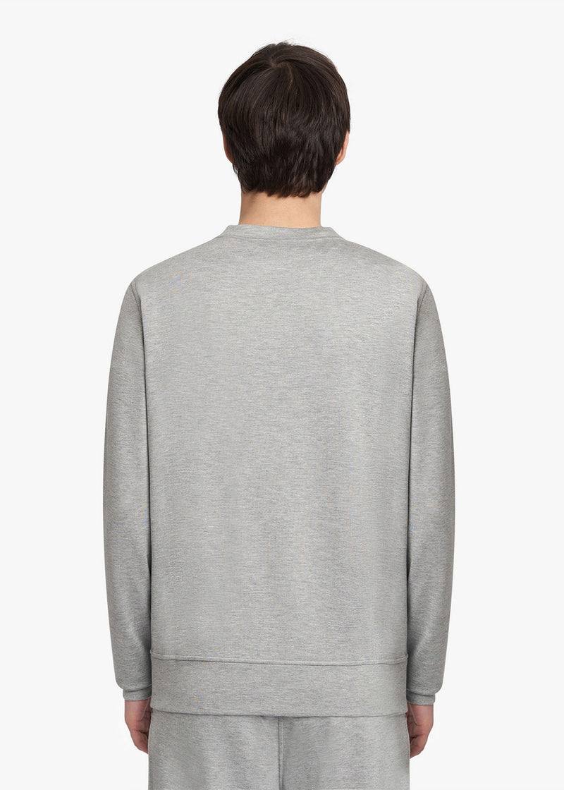 KNT grey sweater roundneck, in viscose 3