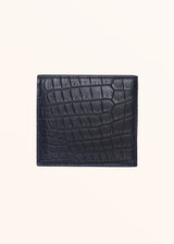 Kiton ocean blue wallet for man, in alligator 2
