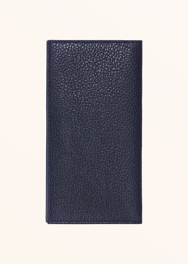 Kiton blue wallet for man, in calfskin 2