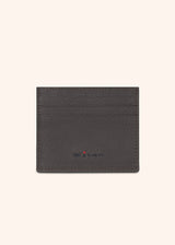Kiton brown cards holder for man, in calfskin