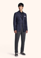 Kiton medium grey trousers for man, in wool 5