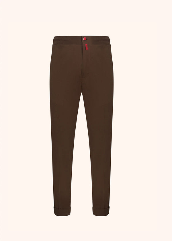 Kiton brown trousers for man, in cotton