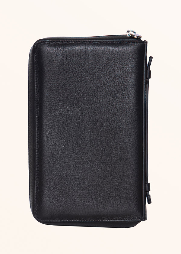 Kiton black wallet for man, in deerskin 2