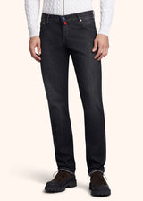 Kiton black trousers for man, in cotton 2