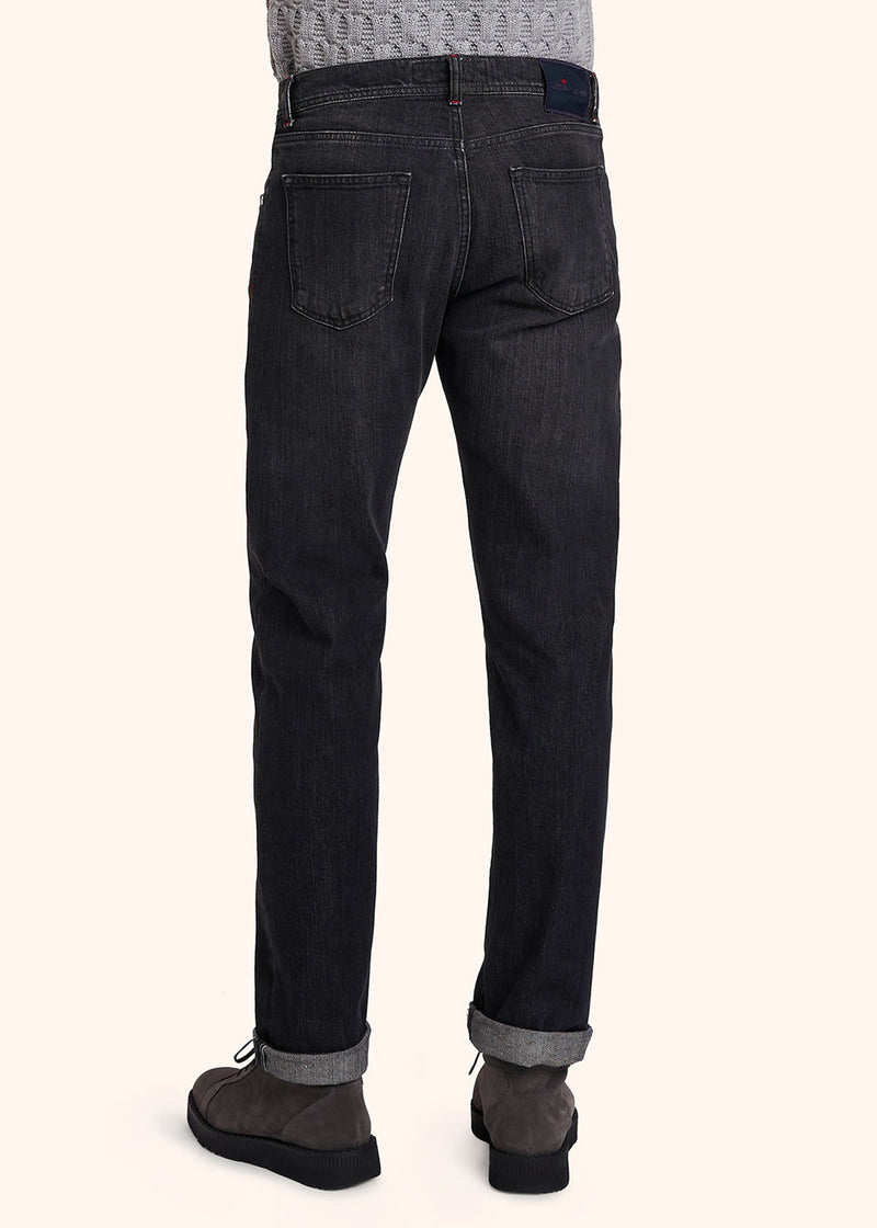 Kiton black trousers for man, in cotton 3