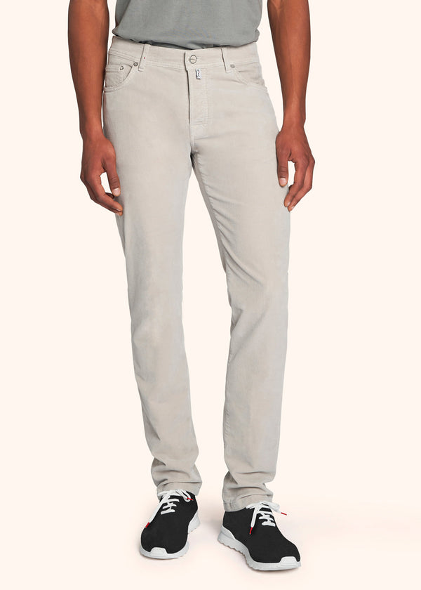 Kiton ice trousers for man, in cotton 2