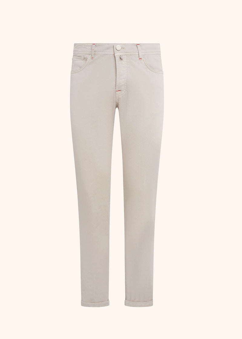 Kiton beige trousers for man, in cotton 1