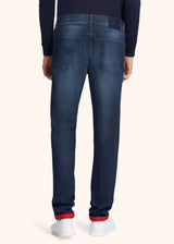 Kiton indigo trousers for man, in cotton 3