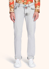 Kiton ice trousers for man, in cotton 2