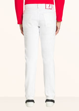 Kiton white trousers for man, in cotton 3