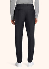 Kiton navy blue trousers for man, in wool 3