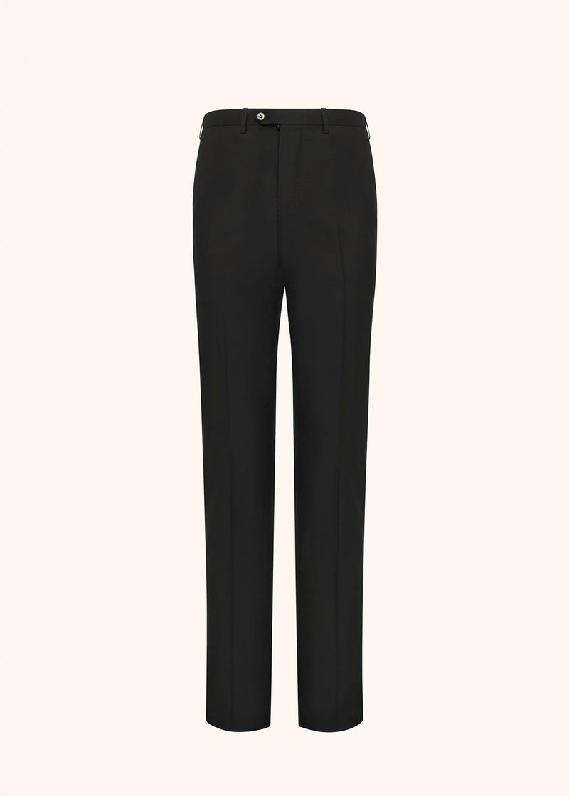 Kiton black trousers for man, in wool