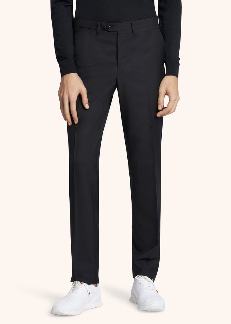 Kiton black trousers for man, in wool 2