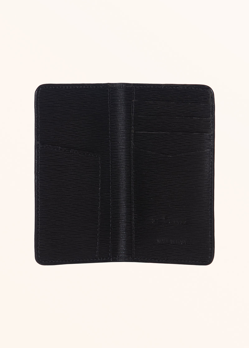 Kiton black wallet for man, in calfskin 3
