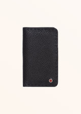 Kiton black wallet for man, in deerskin
