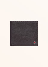 Kiton dark brown wallet for man, in deerskin