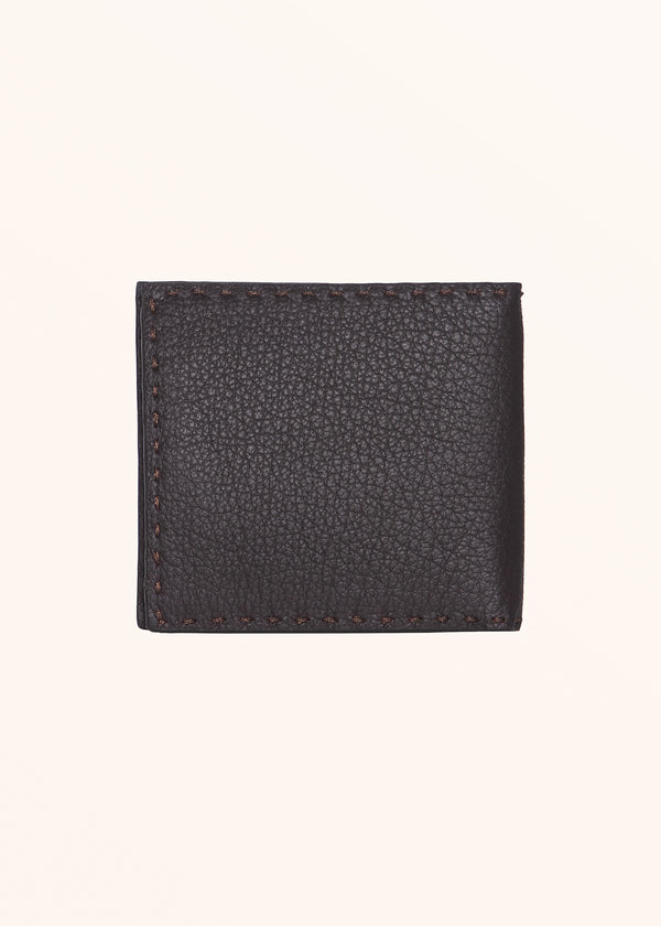 Kiton dark brown wallet for man, in deerskin 2