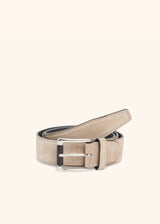 Kiton beige belt for man, in calfskin