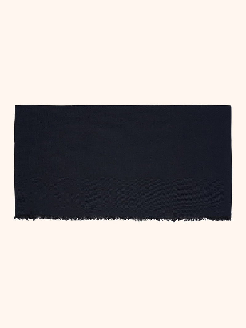 Kiton black scarf for man, in cashmere