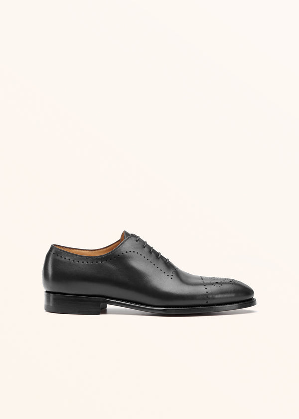 Kiton black shoes for man, in calfskin 1-N