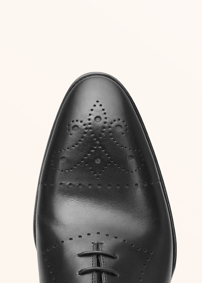 Kiton black shoes for man, in calfskin 4-N