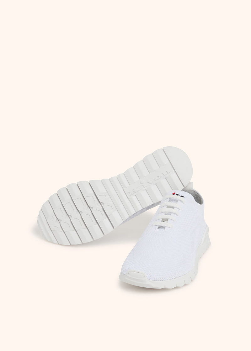 Kiton white shoes for man, in cotton 4