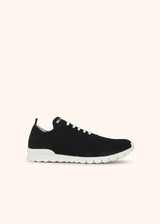 Kiton black shoes for man, in cotton 1