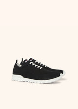 Kiton black shoes for man, in cotton 2