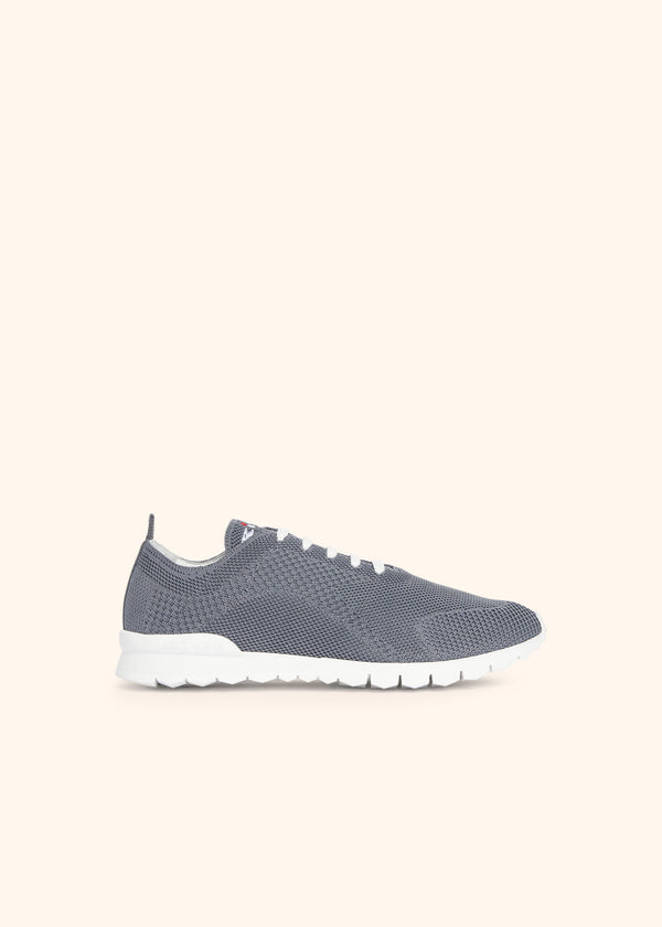 Kiton medium grey shoes for man, in cotton