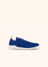 Kiton bluette shoes for man, in cotton