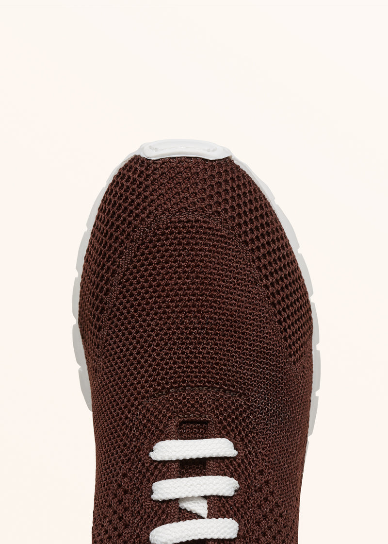 Kiton dark brown shoes for man, in cotton 4