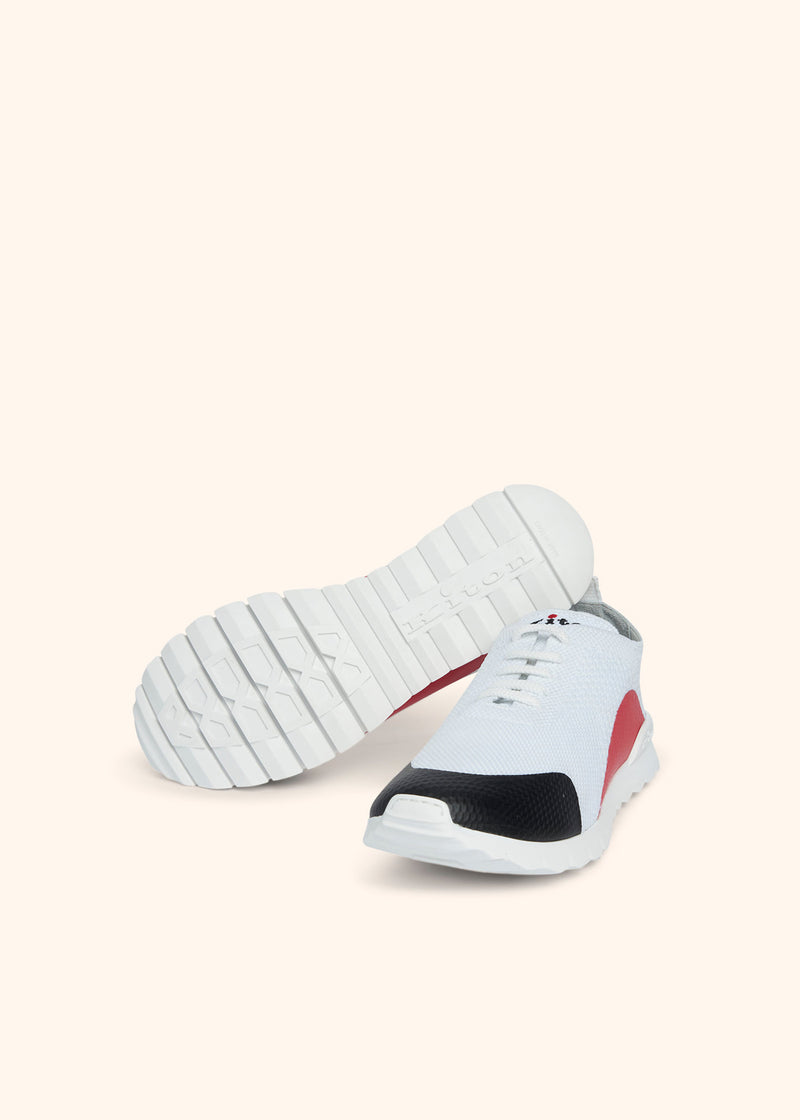 Kiton white shoes for man, in cotton 3