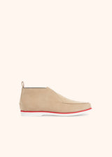 Kiton beige ankle shoes for man, in calfskin