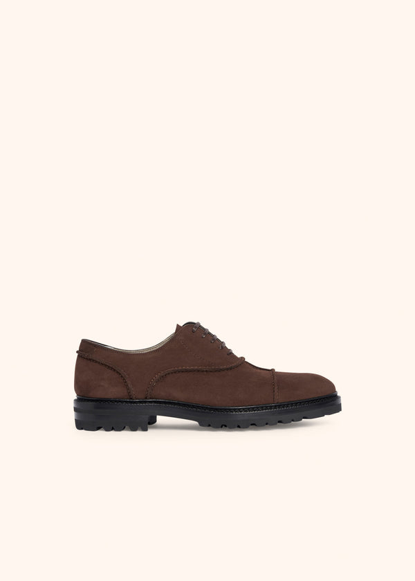 Kiton chestnut shoes for man, in calfskin