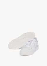 KNT white sneakers shoes, in calfskin 3