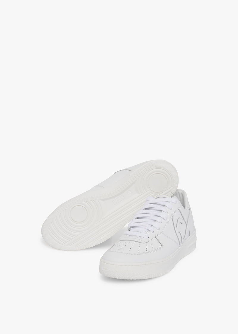 KNT white sneakers shoes, in calfskin 3