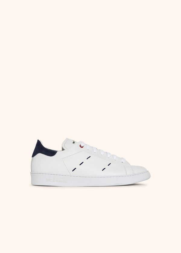 Kiton white/blue shoes for man, in calfskin