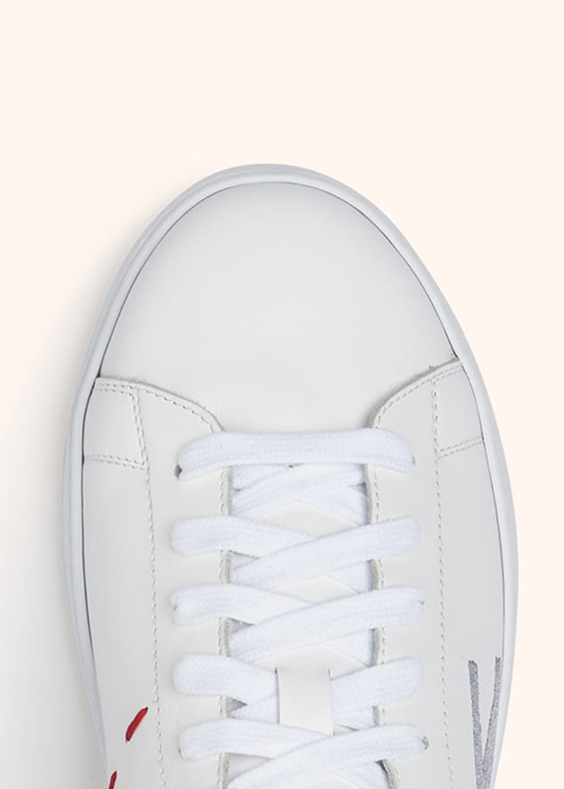 Kiton white/lead sneakers shoes for man, in calfskin 4