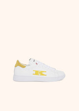 Kiton white/sun sneakers shoes for man, in calfskin
