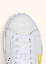 Kiton white/sun sneakers shoes for man, in calfskin 4